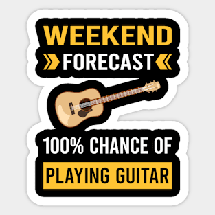 Weekend Forecast Playing Guitar Guitarist Sticker